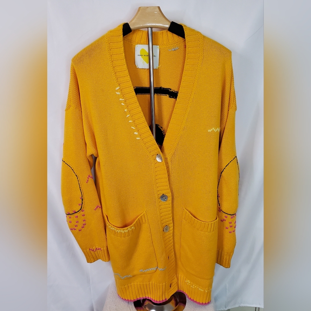 Kerri Rosenthal Yellow Knit Sweater